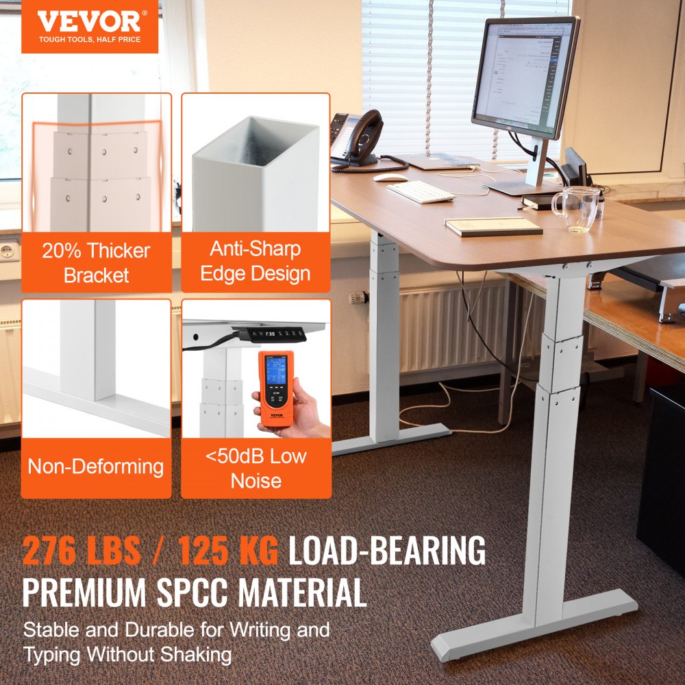 VEVOR Standing Desk Frame Dual Motor, Adjustable 26