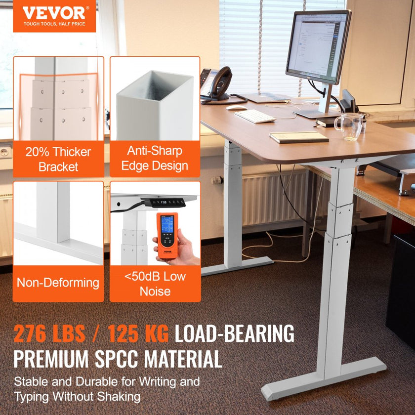 VEVOR Standing Desk Frame Dual Motor, Adjustable 26