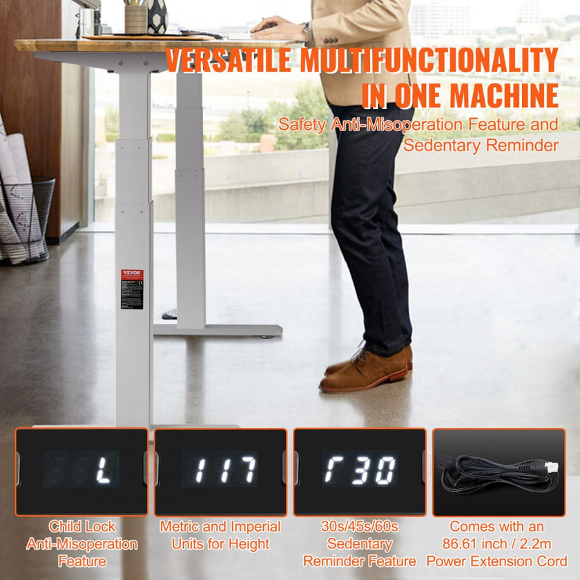 VEVOR Standing Desk Frame Dual Motor, Adjustable 26