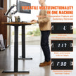 VEVOR Standing Desk Frame, Adjustable 27.6-46.1 inch Height & 35.4-53.2 inch Length Electric Stand Up Computer Desk Legs, Ergonomic DIY Workstation Base for Home and Office (Black Frame Only)