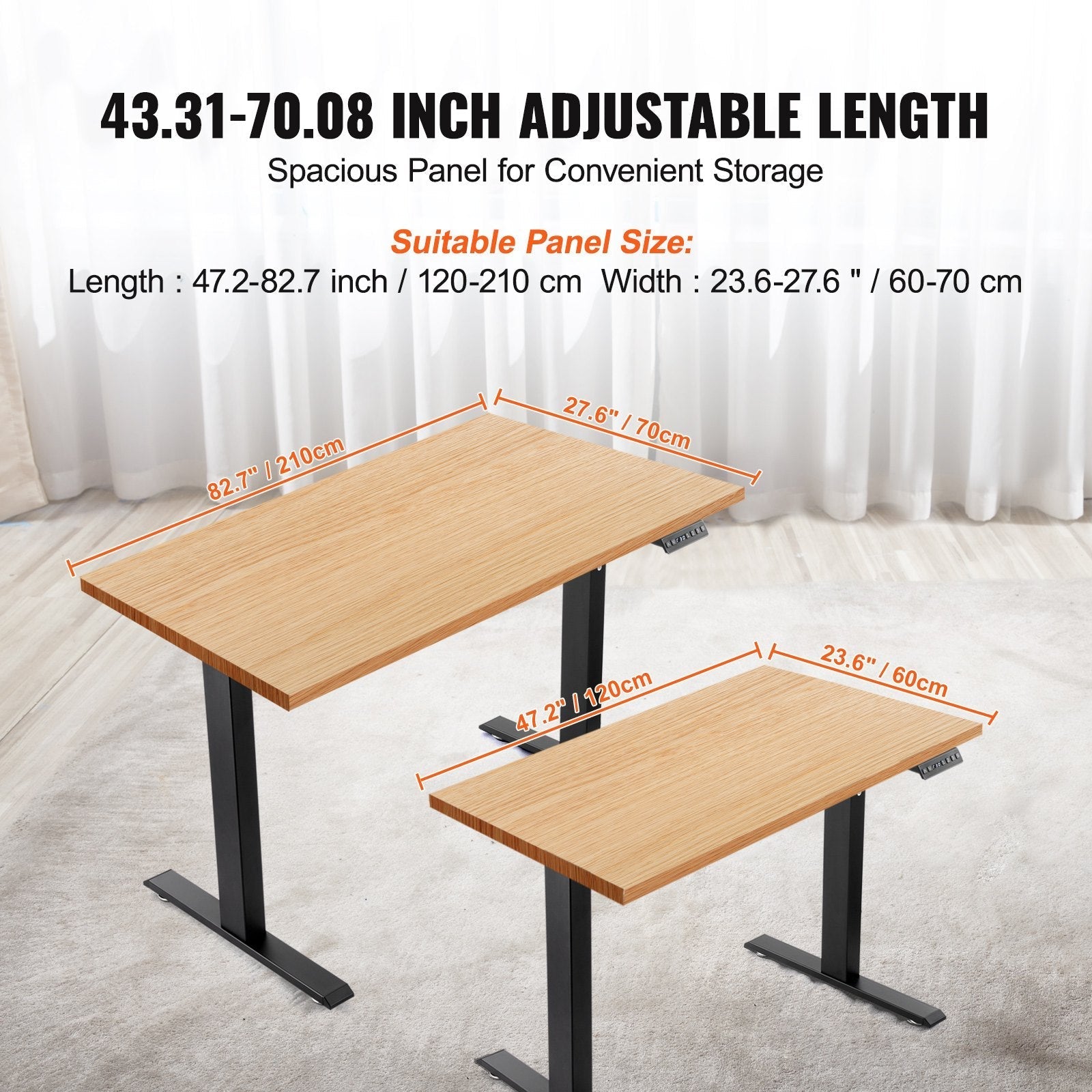 VEVOR Standing Desk Frame Dual Motor, Adjustable 26