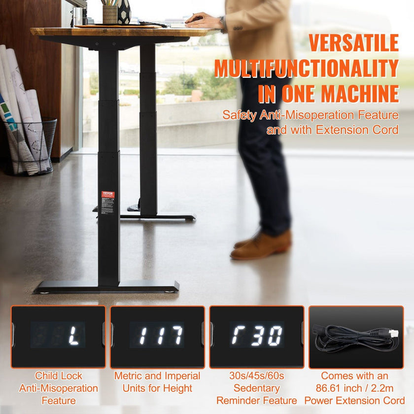 VEVOR Standing Desk Frame Dual Motor, Adjustable 26