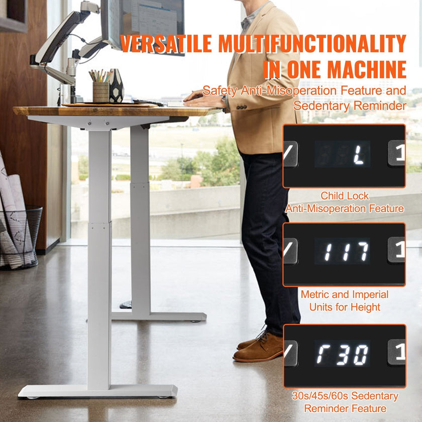 VEVOR Standing Desk Frame Dual Motor, Adjustable 27.6