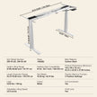 VEVOR Standing Desk Frame Dual Motor, Adjustable 27.6