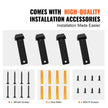 VEVOR Shelf Bracket, Heavy Duty Floating Shelf Brackets 10 x 6 in, 4 Pcs Brackets for Shelves, 5mm Thick Matte Black L Shelf Bracket,Steel Shelving Brackets with 160 lbs Load Capacity