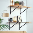 VEVOR Shelf Bracket, 12 x 8 in 10 Pcs, Heavy Duty Floating Shelf Brackets, Brackets for Shelves, 3mm Thick Matte Black Triangle Shelf Bracket,Steel Shelving Brackets with 160 lbs Load Capacity