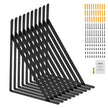 VEVOR Shelf Bracket, 12 x 8 in 10 Pcs, Heavy Duty Floating Shelf Brackets, Brackets for Shelves, 3mm Thick Matte Black Triangle Shelf Bracket,Steel Shelving Brackets with 160 lbs Load Capacity