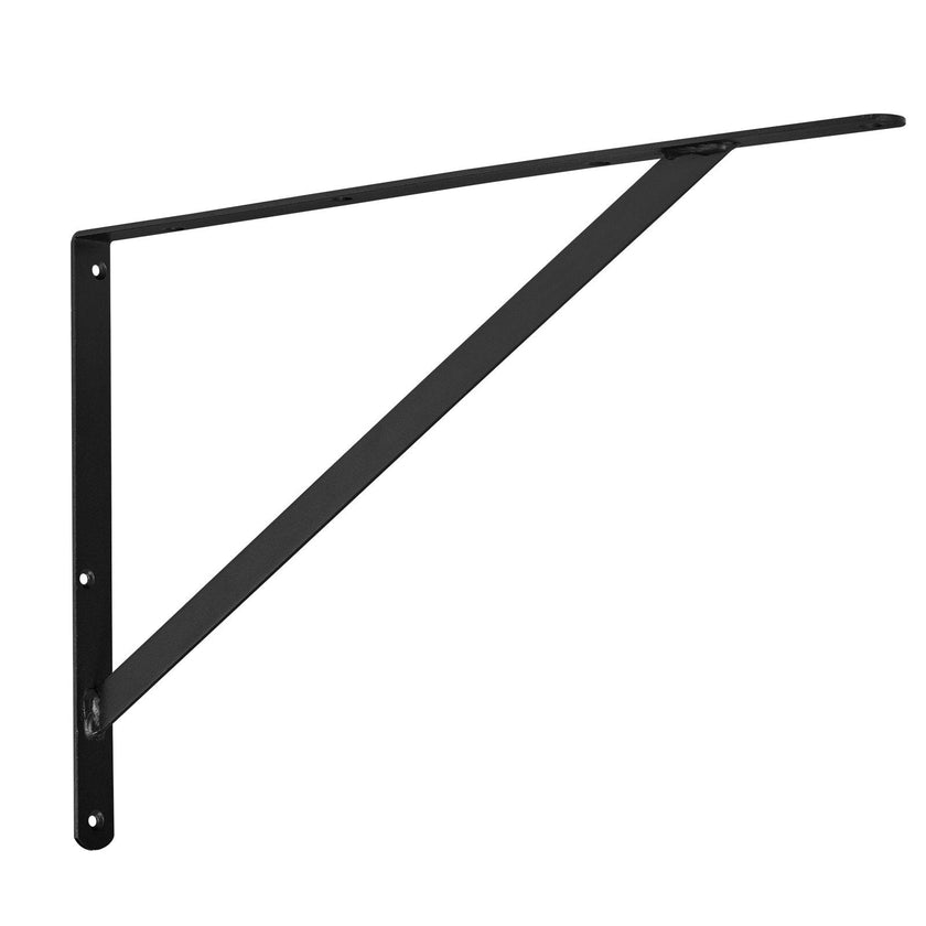 VEVOR Shelf Bracket, 12 x 8 in 10 Pcs, Heavy Duty Floating Shelf Brackets, Brackets for Shelves, 3mm Thick Matte Black Triangle Shelf Bracket,Steel Shelving Brackets with 160 lbs Load Capacity