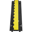 VEVOR 5 PCs Cable Protector Ramp, 2 Channel, 22000 lbs/axle Capacity Heavy Duty TPU Wire Cover Ramp Hose Protector Ramp Driveway, Traffic Speed Bump with TPR Flip-Open Top Cover, for Indoor & Outdoor