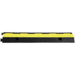 VEVOR 3 PCs Rubber Cable Protector Ramp, 2 Channel, 12000 lbs/axle Capacity Heavy Duty Hose Wire Cover Ramp Driveway, Traffic Speed Bump with Flip-Open Top Cover & 50 ft Warning Tape, for Indoor&Outdo