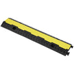 VEVOR 5 PCs Rubber Cable Protector Ramp, 2 Channel, 12000 lbs/axle Capacity Heavy Duty Hose Wire Cover Ramp Driveway, Traffic Speed Bump with Flip-Open Top Cover & 50 ft Warning Tape, for Indoor&Outdo