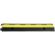 VEVOR 5 PCs Rubber Cable Protector Ramp, 2 Channel, 12000 lbs/axle Capacity Heavy Duty Hose Wire Cover Ramp Driveway, Traffic Speed Bump with Flip-Open Top Cover & 50 ft Warning Tape, for Indoor&Outdo