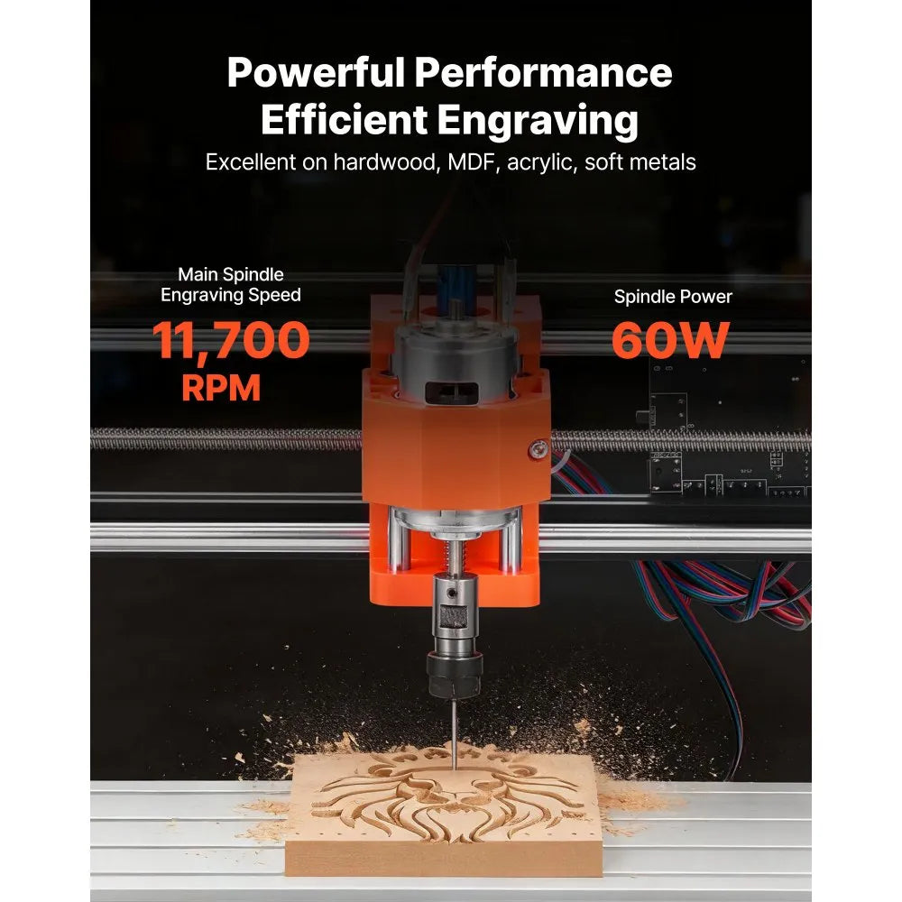 Vevor 3018 CNC Router Machine – 60W Spindle, 3-Axis Wood Engraving & Milling Machine