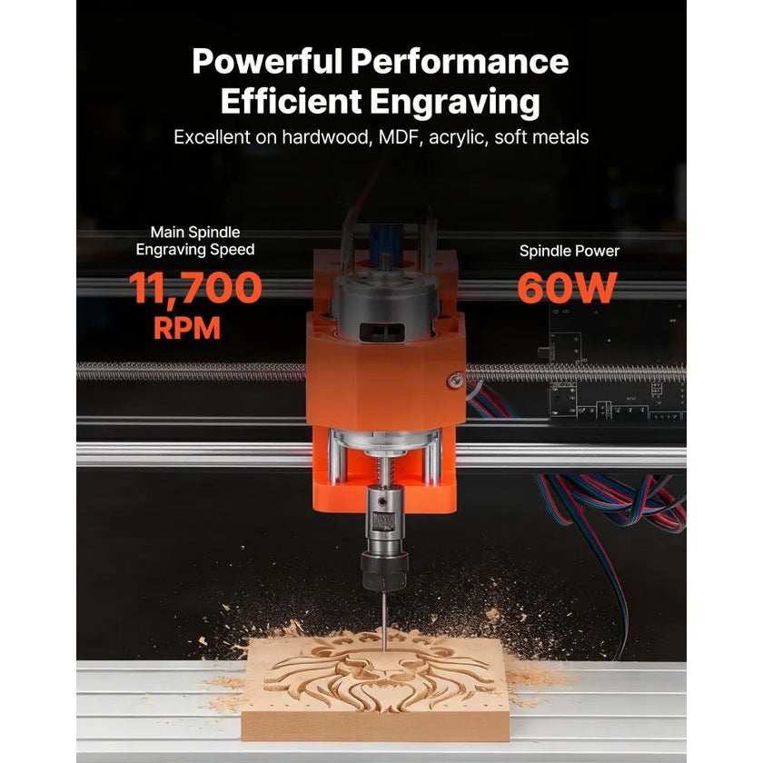 Vevor 3018 CNC Router Machine – 60W Spindle, 3-Axis Wood Engraving & Milling Machine