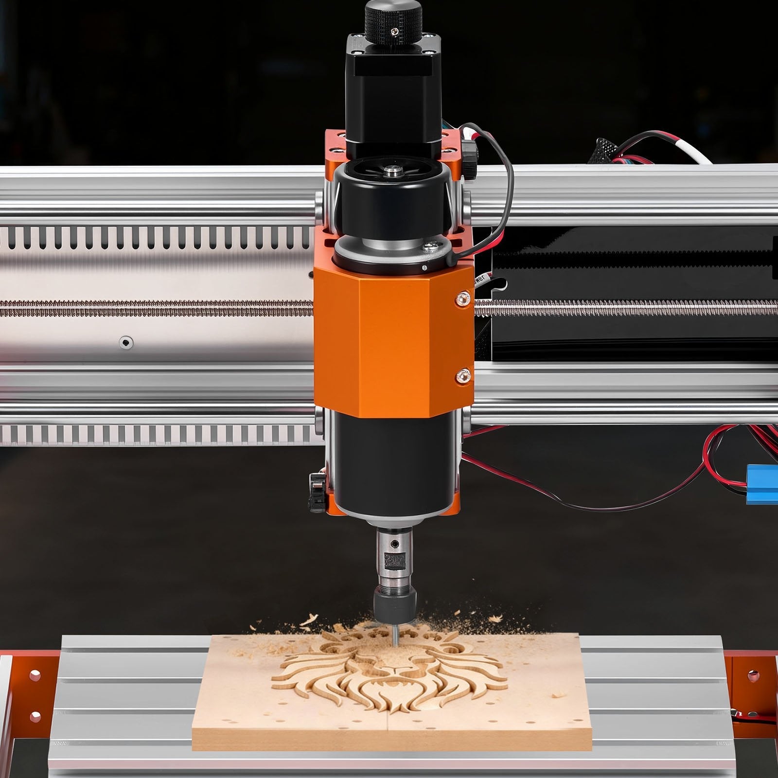 VEVOR CNC Router Machine, 500W Spindle, 3-Axis Wood Engraving Milling Machine, with 300 x 180 x 80 mm Working Area, Offline Controller, Limit Switch, E-Stop, for Wood Acrylic Plastic Carving Cutting
