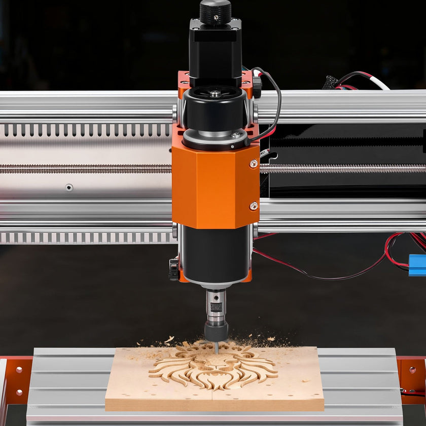 VEVOR CNC Router Machine, 500W Spindle, 3-Axis Wood Engraving Milling Machine, with 300 x 180 x 80 mm Working Area, Offline Controller, Limit Switch, E-Stop, for Wood Acrylic Plastic Carving Cutting
