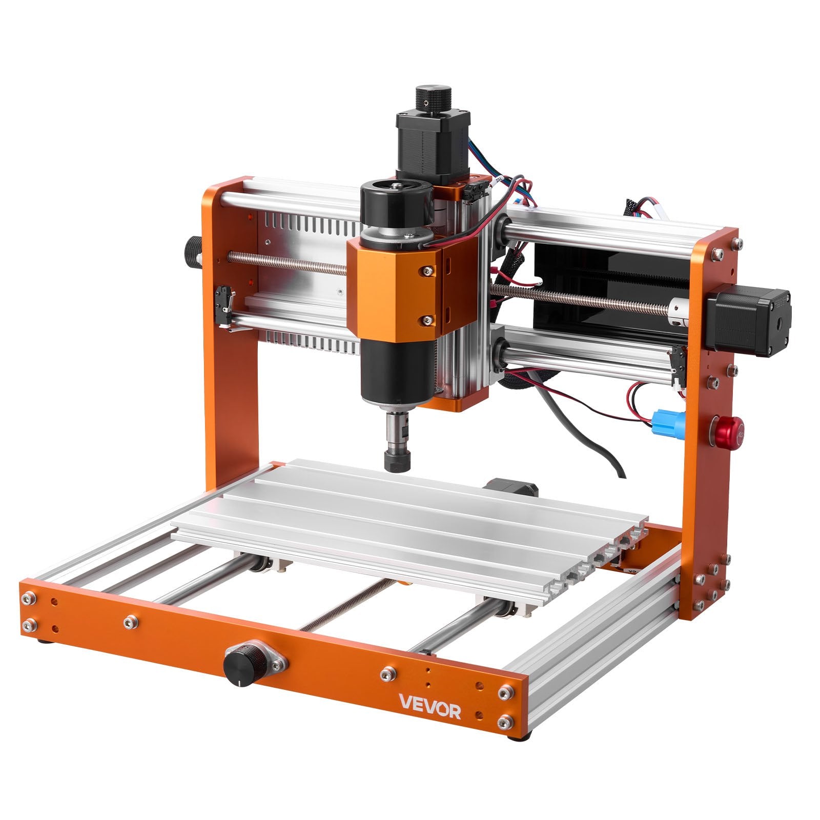 VEVOR CNC Router Machine, 500W Spindle, 3-Axis Wood Engraving Milling Machine, with 300 x 180 x 80 mm Working Area, Offline Controller, Limit Switch, E-Stop, for Wood Acrylic Plastic Carving Cutting