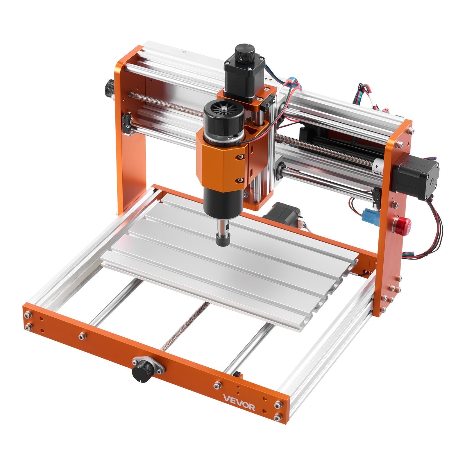 VEVOR CNC Router Machine, 500W Spindle, 3-Axis Wood Engraving Milling Machine, with 300 x 180 x 80 mm Working Area, Offline Controller, Limit Switch, E-Stop, for Wood Acrylic Plastic Carving Cutting