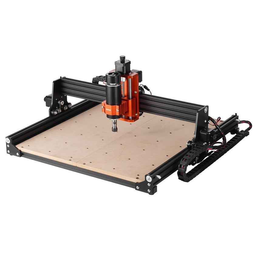 VEVOR CNC Router Machine, 300W, 3 Axis GRBL Control Wood Engraving Carving Milling Machine Kit, 400 x 400 x 75 mm / 15.7 x 15.7 x 2.95 in Working Area 12000 RPM for Wood Acrylic MDF PVC Plastic Foam