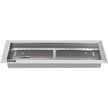 VEVOR Fire Pit Pan Stainless Steel Rectangular Fire Pit Pan and Burner 20x8 inch, Built-in Fire Pit Pan Both for Propane Gas & Natural Gas Suitable for Indoor & Outdoor Use