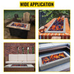 VEVOR Fire Pit Pan Stainless Steel Rectangular Fire Pit Pan and Burner 20x8 inch, Built-in Fire Pit Pan Both for Propane Gas & Natural Gas Suitable for Indoor & Outdoor Use