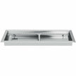 VEVOR 25.5x10 inch Fire Pit Pan Stainless Steel Rectangular Fire Pit Pan and Burner, 201 Series SS 90000 BTU Max, Built-in Fire Pit Pan Both for Propane Gas & Natural Gas Suitable for Indoor & Outdoor Use