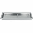 VEVOR Fire Pit Pan 31.5x12 Inch, Stainless Steel Rectangular Fire Pit Pan and Burner, Built-in Fire Pit Pan with H-Burner, 90K BTU
