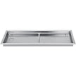 VEVOR Fire Pit Pan Stainless Steel Rectangular Fire Pit Pan and Burner 37.5x14 Inch, Built-in Fire Pit Pan Both for Propane Gas & Natural Gas Suitable for Indoor & Outdoor Use, 150K BTU