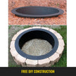 VEVOR 36-Inch Outer/30-Inch Inner Fire Pit Ring, Fire Pit Insert 3.0mm Thick Heavy Duty Solid Steel, Fire Pit Liner DIY Campfire Ring Above or In-Ground for Outdoor