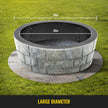 VEVOR 36-Inch Outer/30-Inch Inner Fire Pit Ring, Fire Pit Insert 3.0mm Thick Heavy Duty Solid Steel, Fire Pit Liner DIY Campfire Ring Above or In-Ground for Outdoor