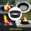 VEVOR 36-Inch Outer/30-Inch Inner Fire Pit Ring, Fire Pit Insert 3.0mm Thick Heavy Duty Solid Steel, Fire Pit Liner DIY Campfire Ring Above or In-Ground for Outdoor