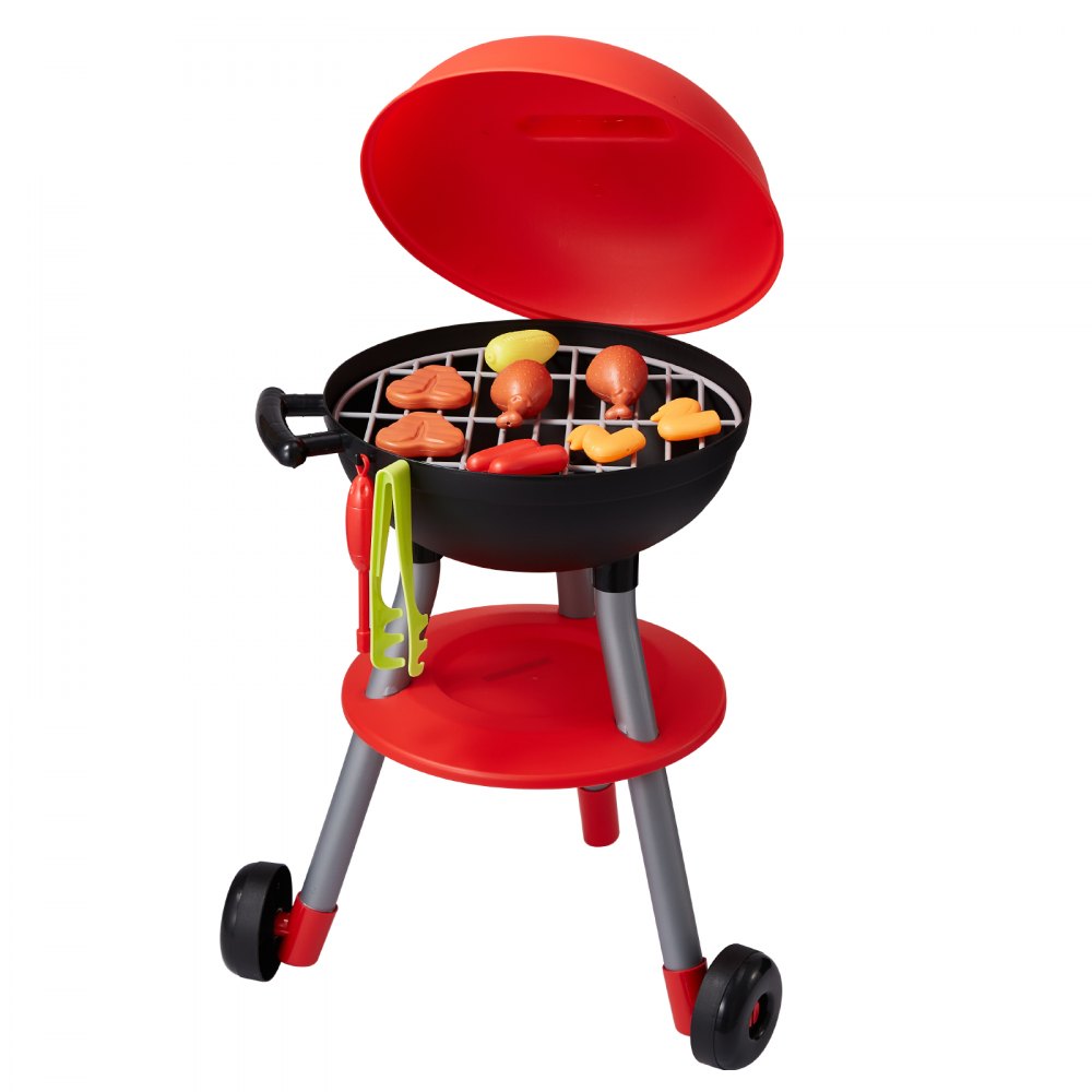 VEVOR 28 PCS Kids BBQ Grill Playset Cooking Grill Toy Set Pretend Sound Light