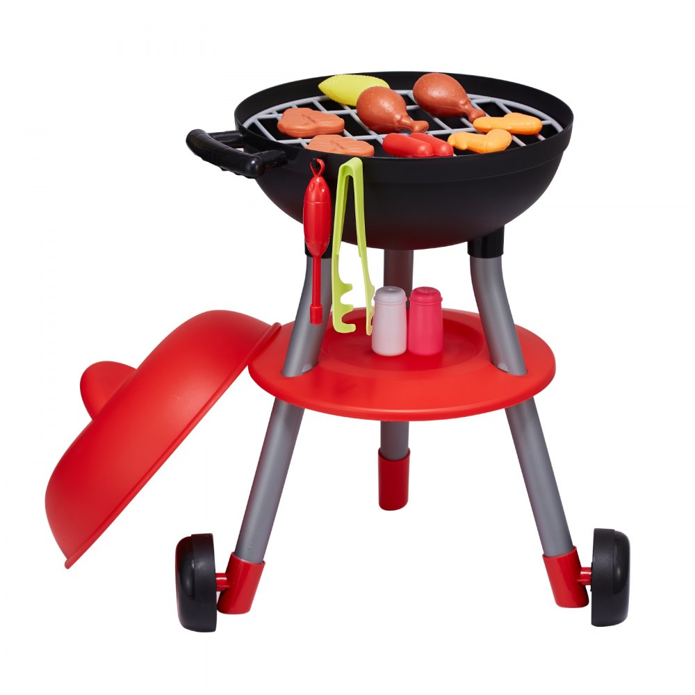 VEVOR 28 PCS Kids BBQ Grill Playset Cooking Grill Toy Set Pretend Sound Light