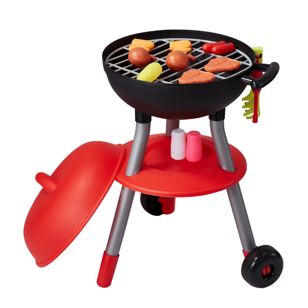 VEVOR 28 PCS Kids BBQ Grill Playset Cooking Grill Toy Set Pretend Sound Light
