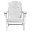 VEVOR Adirondack Chair Plastic Set of 2 All-Weather Folding Fire Pit White