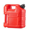 VEVOR Fuel Container, 2.5 Gallon, Gas Tank with Spout & Clear Scale, 15 L/min Max Flow Rate, Secure & Leak-proof, Portable Flat Fluid Container for Most Cars Motorcycle ATV UTV, Red, 1 Pack