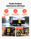 VEVOR Fuel Container, 5 Gallon, Gas Tank with Spout & Clear Scale, 15 L/min Max Flow Rate, Secure & Leak-proof, Portable Flat Fluid Container for Most Cars Motorcycle SUV ATV UTV, Yellow, 1 Pack