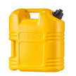VEVOR Fuel Container, 5 Gallon, Gas Tank with Spout & Clear Scale, 15 L/min Max Flow Rate, Secure & Leak-proof, Portable Flat Fluid Container for Most Cars Motorcycle SUV ATV UTV, Yellow, 1 Pack