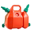 VEVOR Fuel Container, 1.6 Gallon, Fuel Tank with Spout & 0.5 Gallon Extra Oil Container, 5.5 L/min Max Flow Rate, Leak-proof and Portable Flat Fluid Container for Most Cars Motorcycle ATV UTV