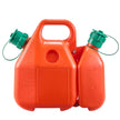 VEVOR Fuel Container, 1.6 Gallon, Fuel Tank with Spout & 0.5 Gallon Extra Oil Container, 5.5 L/min Max Flow Rate, Leak-proof and Portable Flat Fluid Container for Most Cars Motorcycle ATV UTV