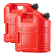 VEVOR Fuel Container, 5 Gallon, Gas Tank with Spout & Clear Scale, 15 L/min Max Flow Rate, Secure & Leak-proof, Portable Flat Fluid Container for Most Cars Motorcycle ATV UTV, Red, 2 Packs