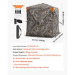 VEVOR Hunting Blind 270° See Through Ground Blind One-Way Mesh for 1-2 Person