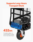 VEVOR Electric Utility Cart 500lbs Capacity Power Wagon 36V 432W Wheelbarrow