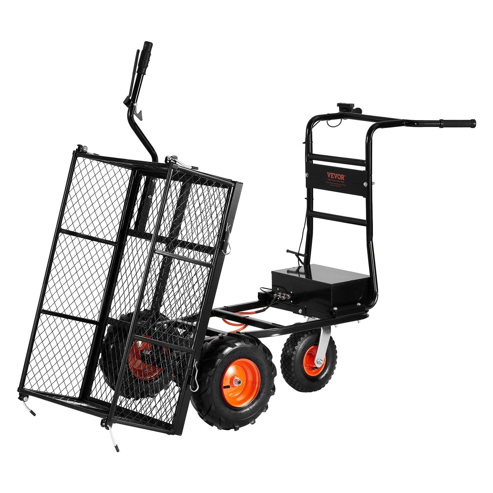 VEVOR Electric Utility Cart 500lbs Capacity Power Wagon 36V 432W Wheelbarrow