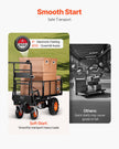 VEVOR Electric Utility Cart 660lbs Capacity Power Wagon 36V 432W Wheelbarrow