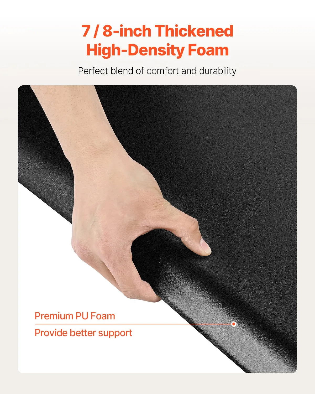 VEVOR Salon Mat for Hair Stylist 3 x 5 FT Rectangle Salon Chair Mat 7/8
