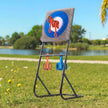 VEVOR Axe Throwing Game Plastic Bristle Target 8 Throwing Axes Set Steel Frame