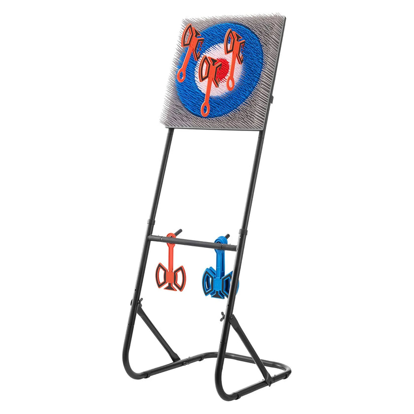 VEVOR Axe Throwing Game Plastic Bristle Target 8 Throwing Axes Set Steel Frame