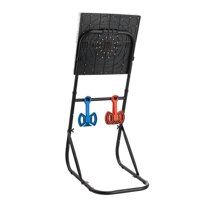 VEVOR Axe Throwing Game Plastic Bristle Target 8 Throwing Axes Set Steel Frame