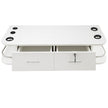 VEVOR White Wall Mount Styling Station Classic Locking 2 Drawers Storage Beauty Salon Equipment 5 Hair Dryer Holes Locking Cabinet for Beauty Salon or SPA, Barber Shop, Home & Bathroom